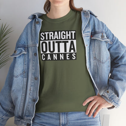 STRAIGHT OUTTA CANNES Unisex Heavy Cotton Tee