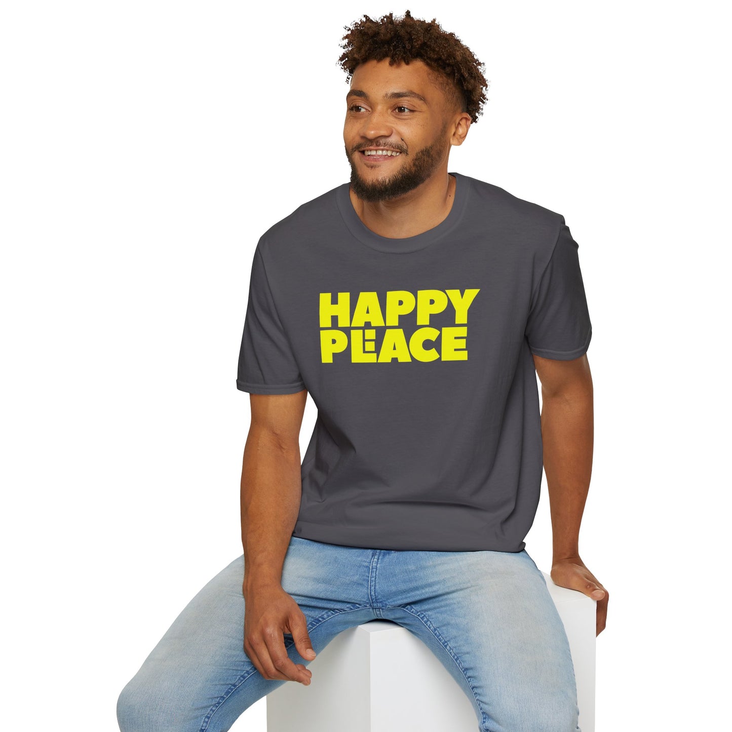 HAPPY PLACE/PEACE Unisex Softstyle 100% Cotton T-Shirt