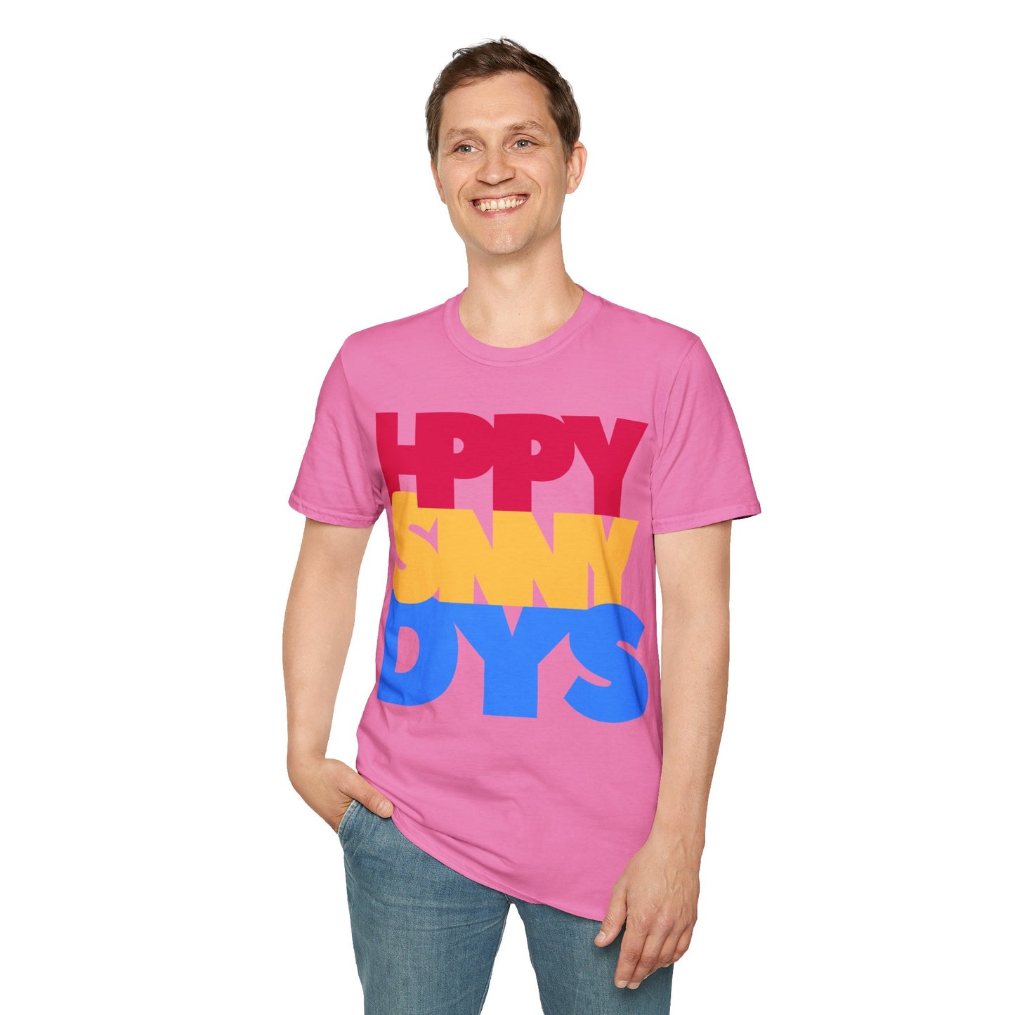 HPPY SNNY DYS Unisex Softstyle 100% Cotton T-Shirt