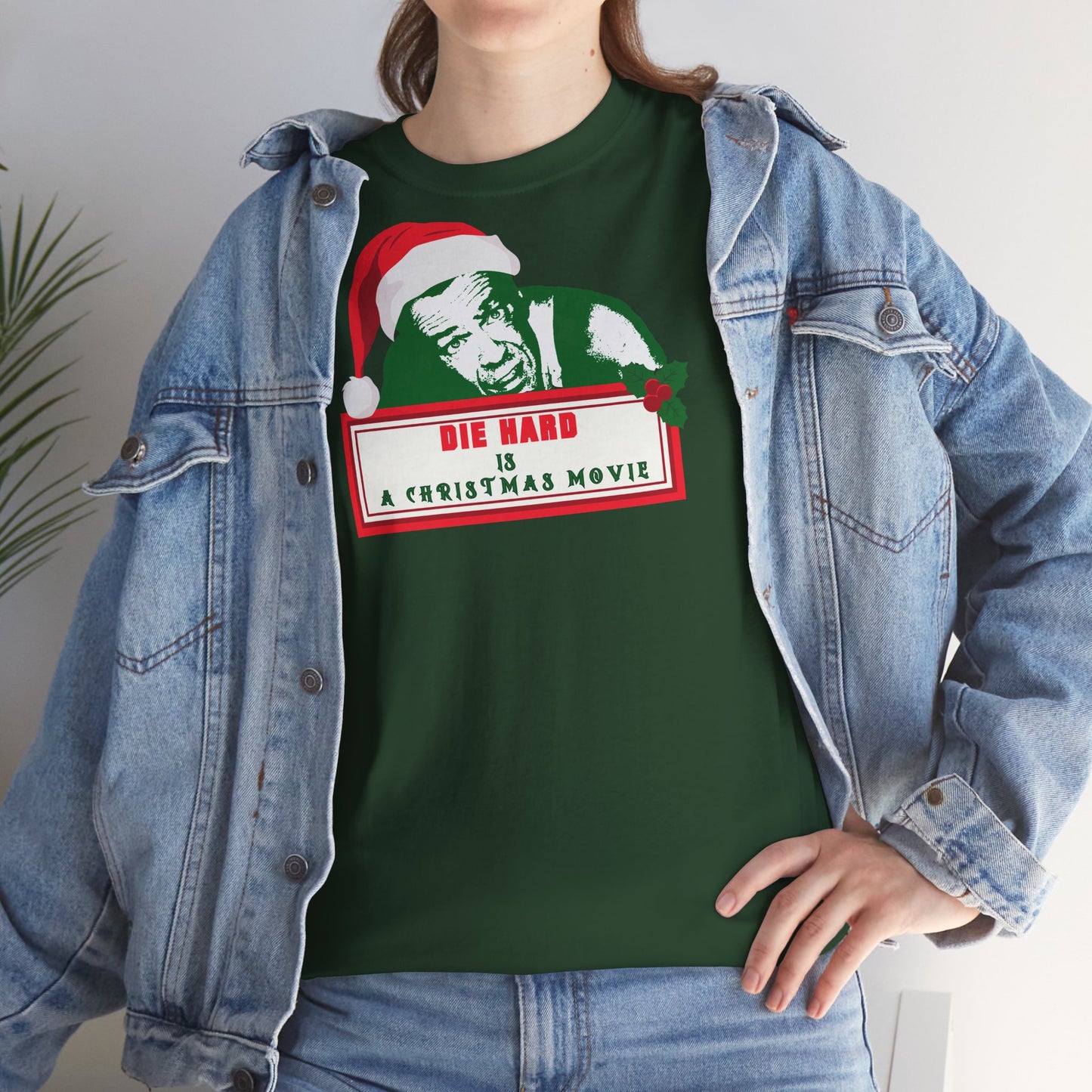 DIE HARD IS A CHRISTMAS MOVIE Unisex Heavy Cotton Tee