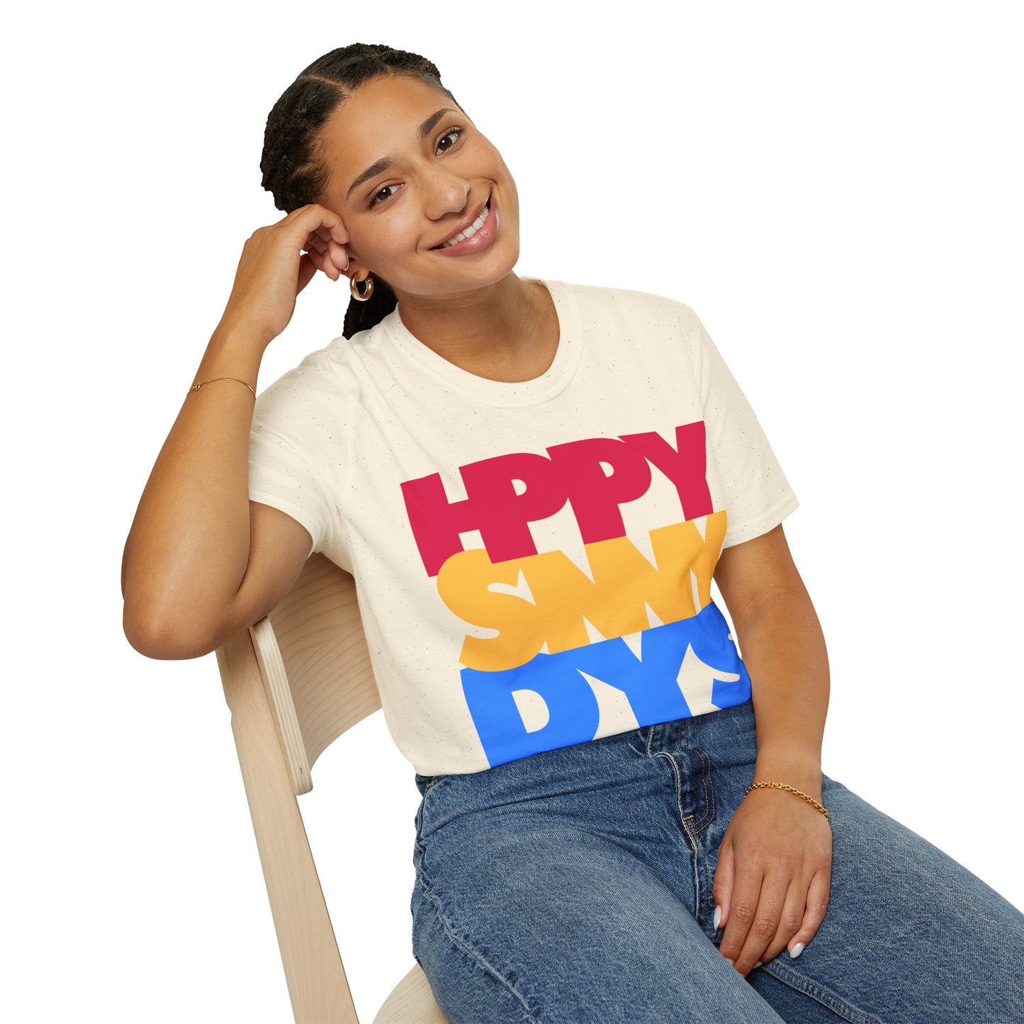 HPPY SNNY DYS Unisex Softstyle 100% Cotton T-Shirt