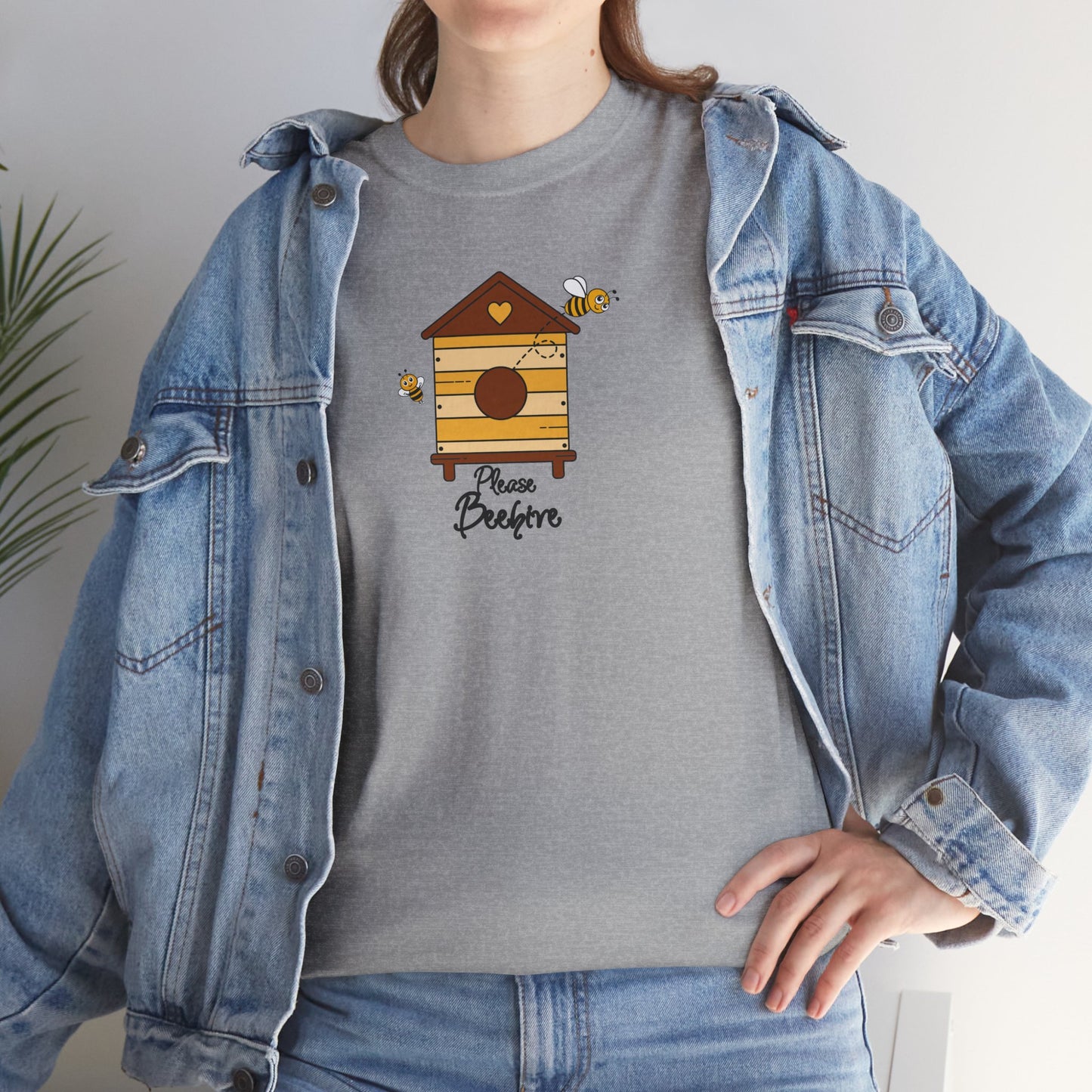 Please Beehive Unisex Heavy Cotton Tee