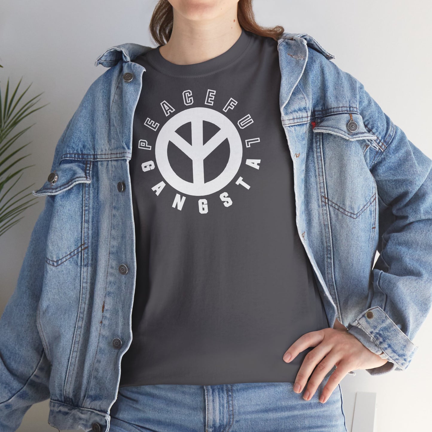 PEACEFUL GANGSTA Unisex Heavy Cotton Tee