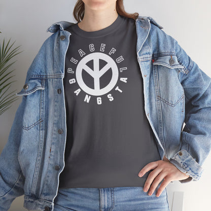 PEACEFUL GANGSTA Unisex Heavy Cotton Tee