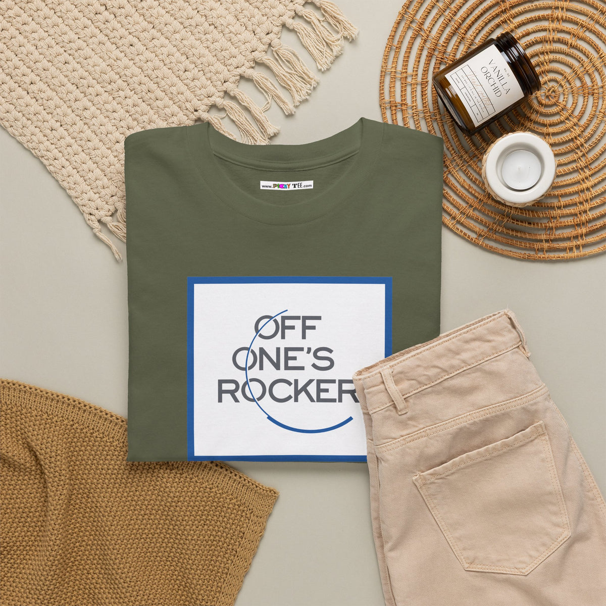 OFF ONE'S ROCKER Unisex Heavy Cotton Tee