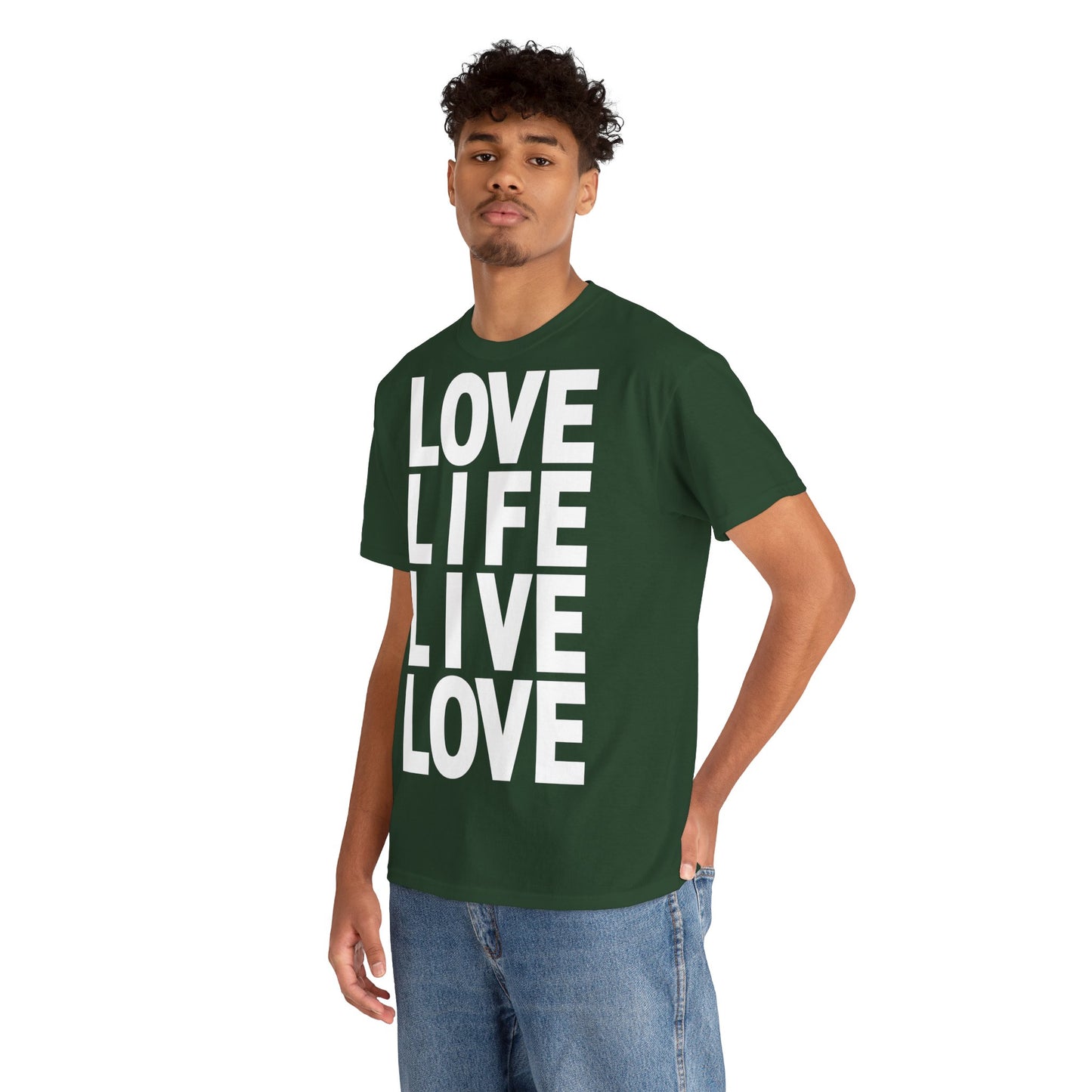 LOVE LIFE LIVE LOVE Unisex Heavy Cotton Tee