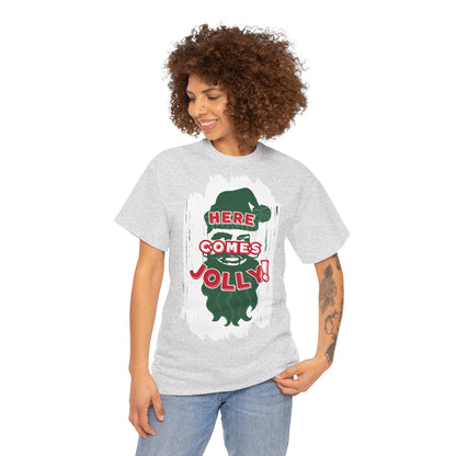 HERE COMES JOLLY!  Unisex Heavy Cotton Tee