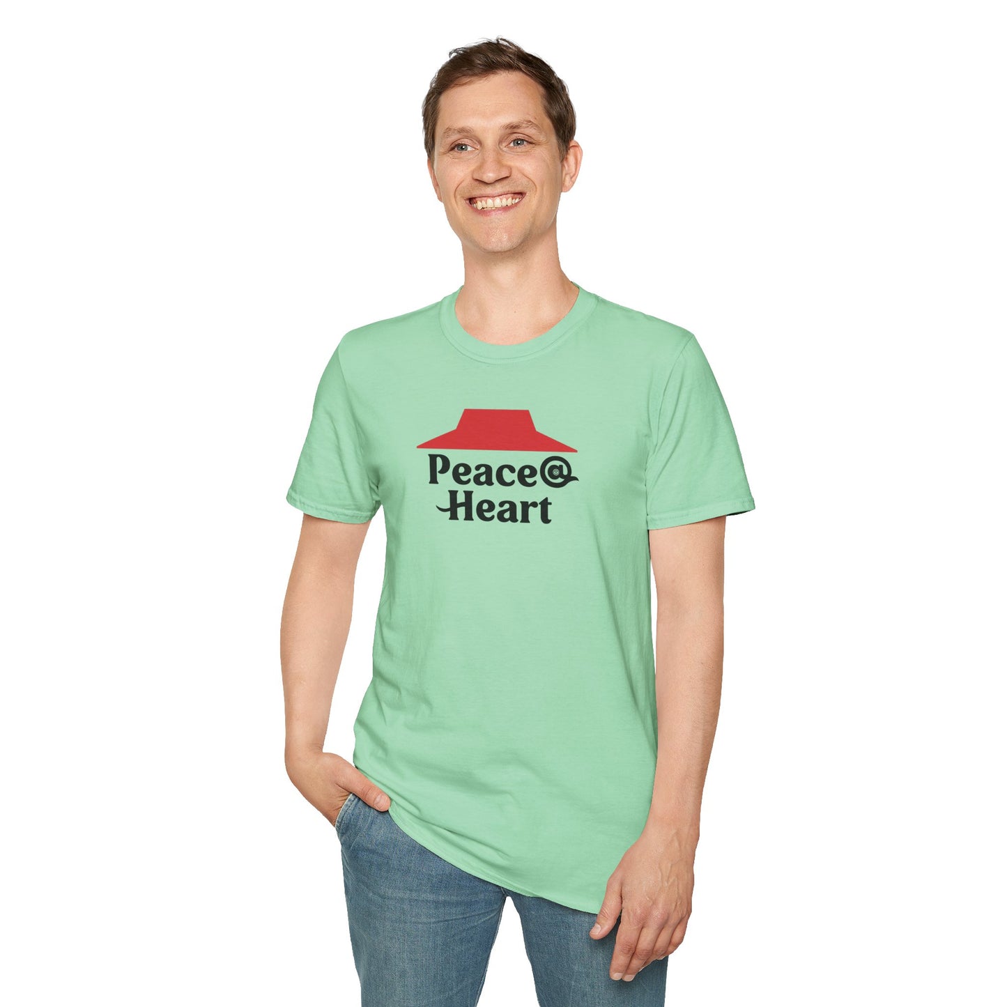 Peace @ Heart Unisex Softstyle 100% Cotton T-Shirt