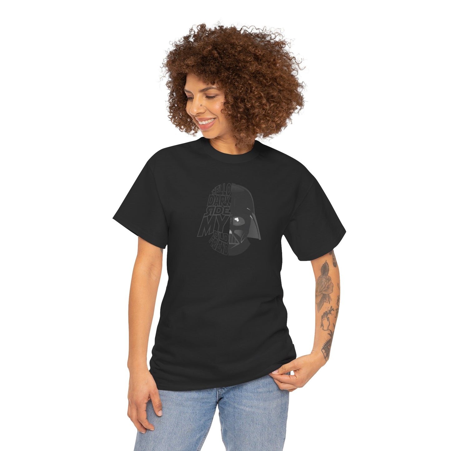 HELLO DARKSIDE MY OLD FRIEND Unisex Heavy Cotton Tee