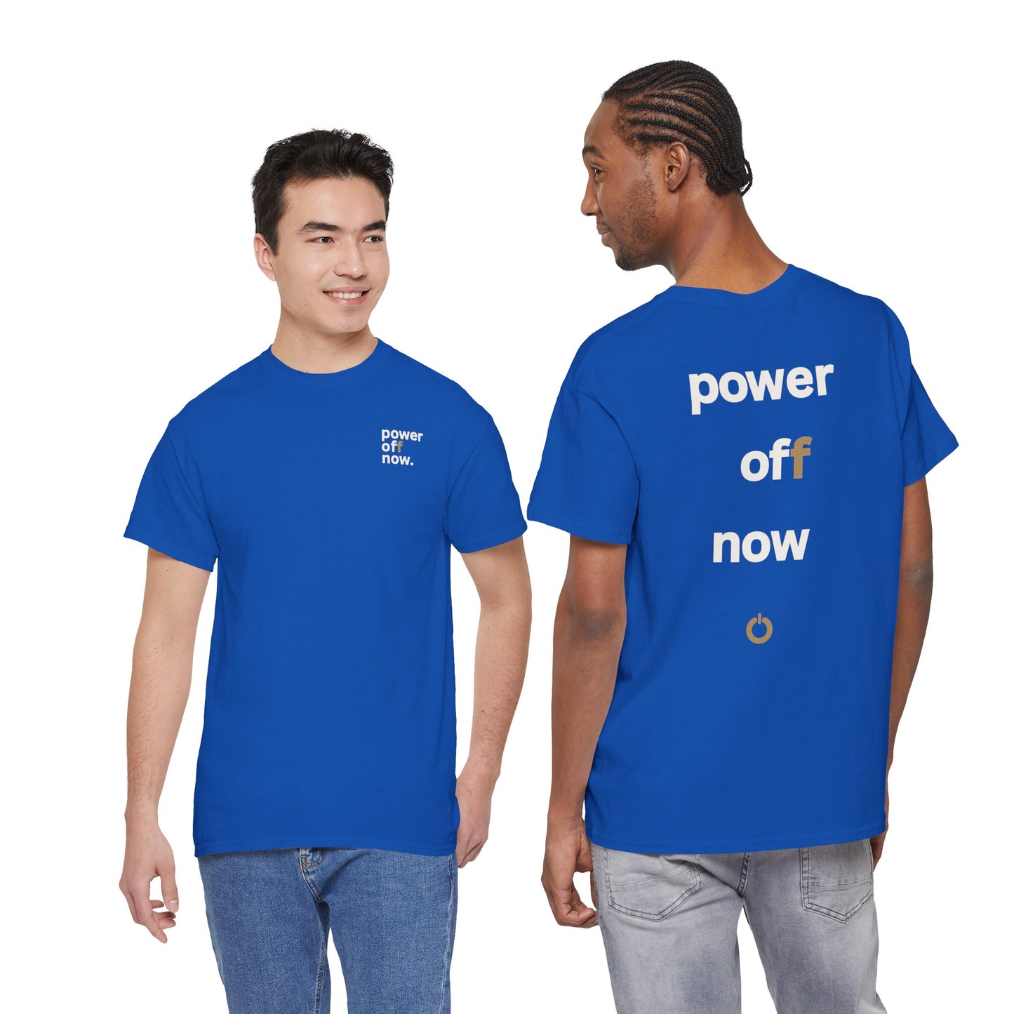 power off now Unisex Heavy Cotton Tee