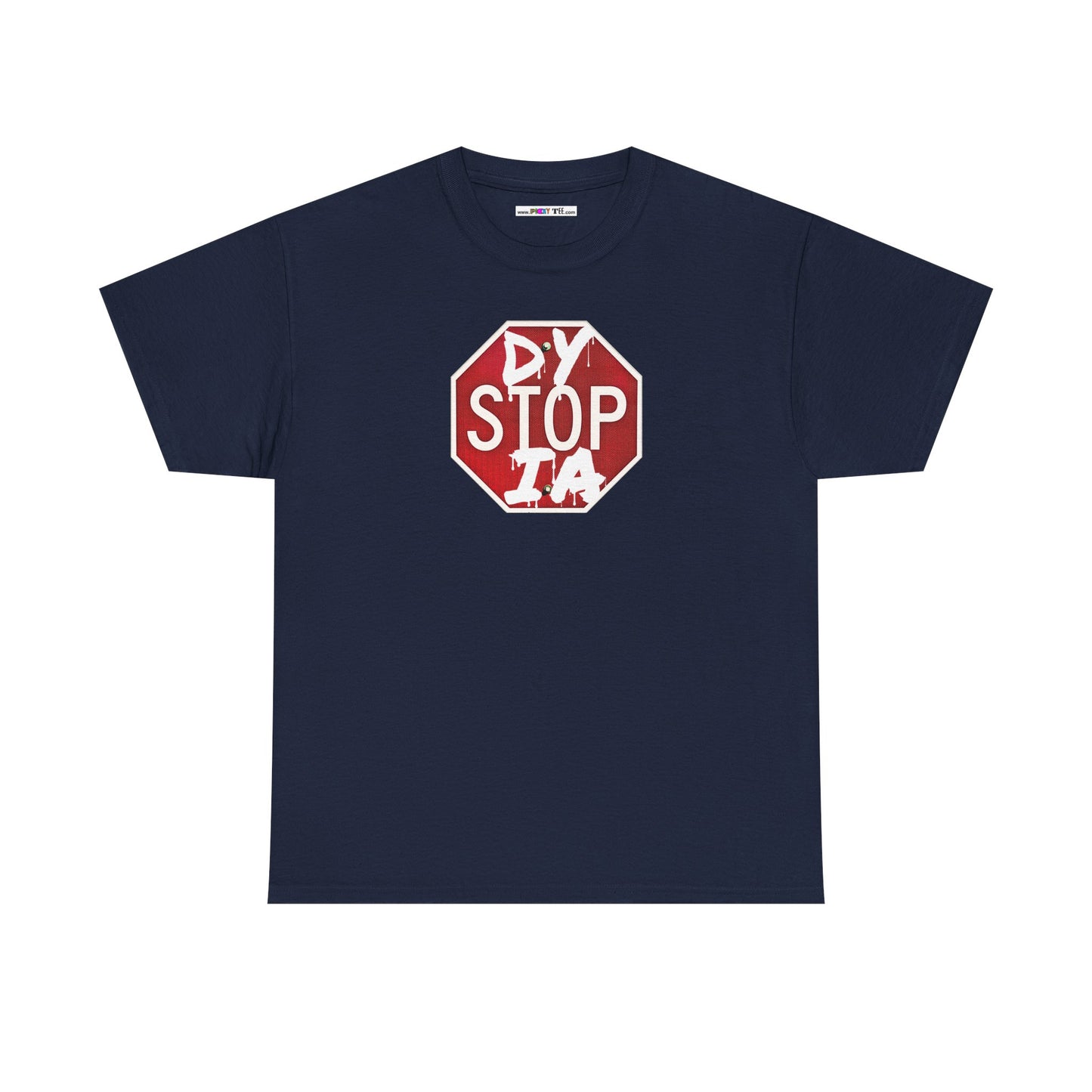 STOP DYSTOPIA Unisex Heavy Cotton Tee