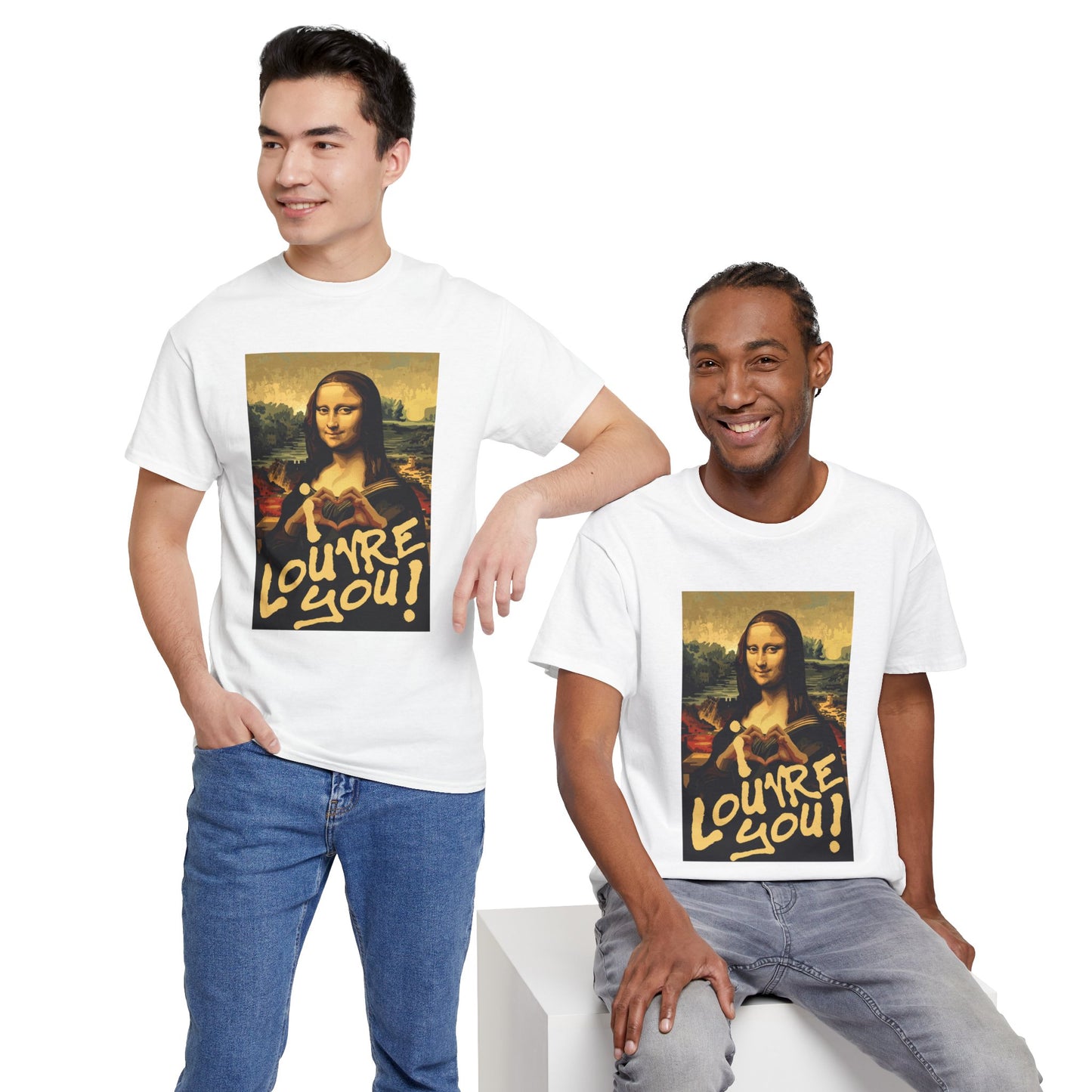 I LOUVRE YOU! Unisex Heavy Cotton Tee