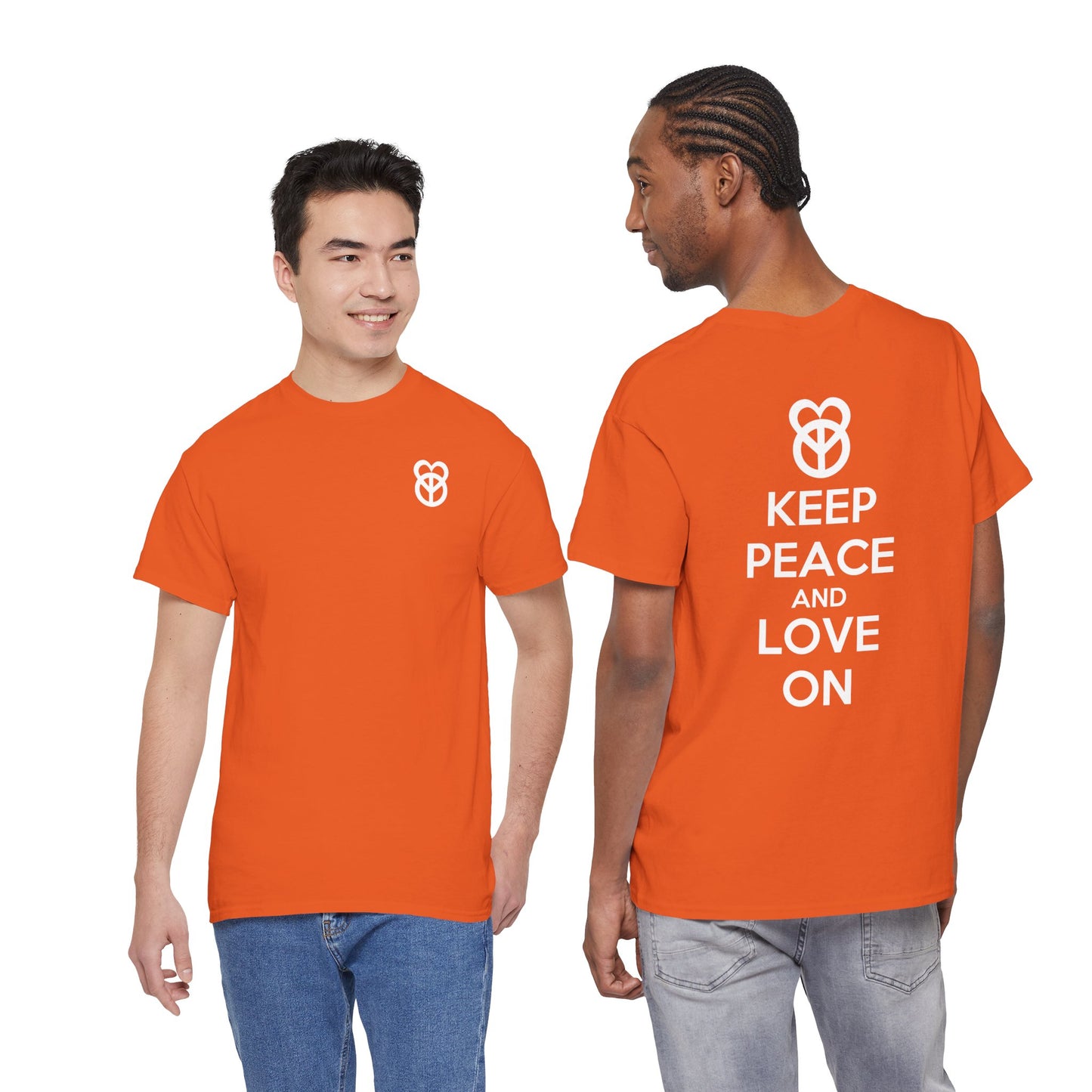 KEEP PEACE AND LOVE ON Unisex Heavy Cotton Tee