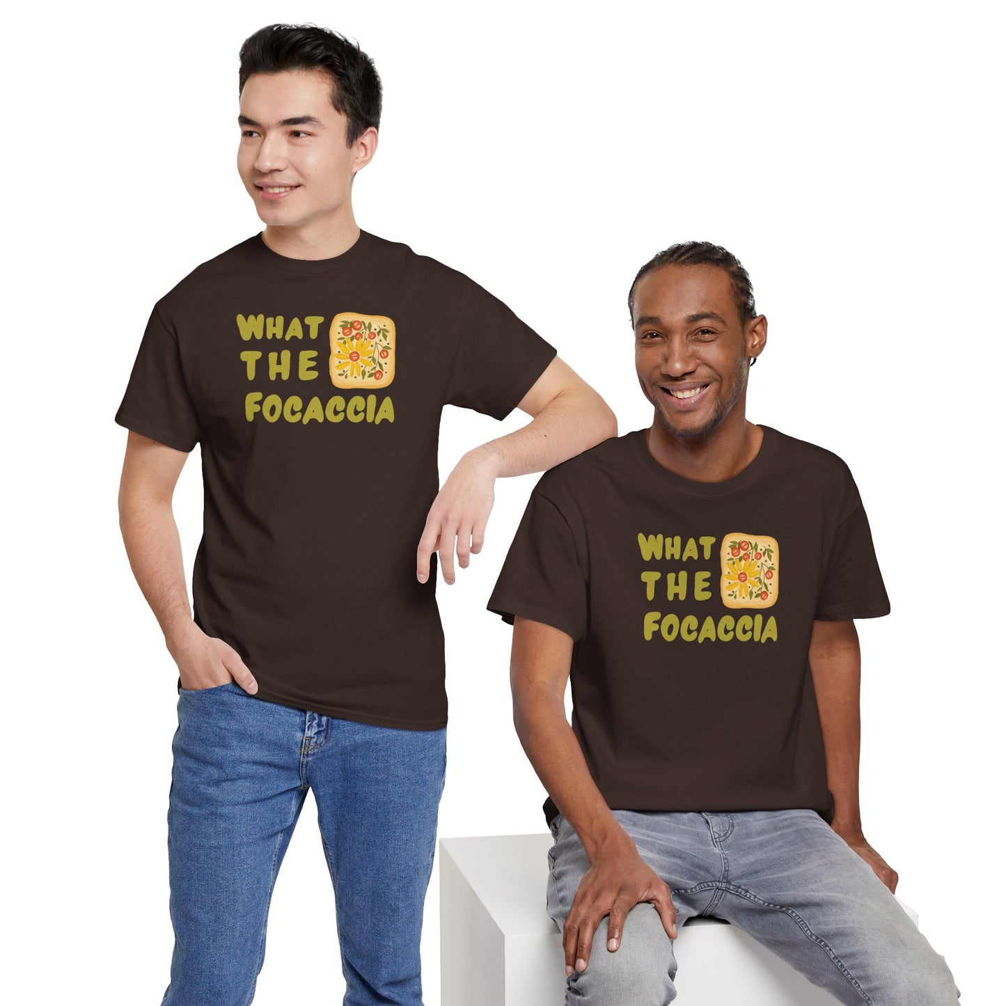 WHAT THE FOCACCIA Unisex Heavy Cotton Tee