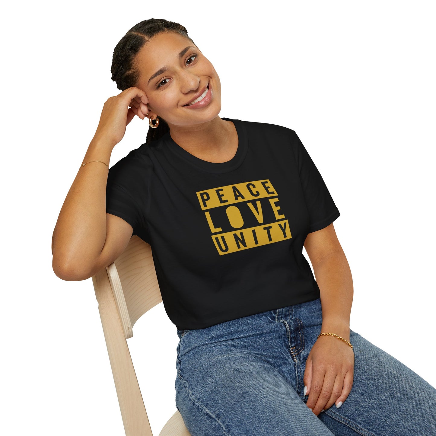 PEACE-LOVE-UNITY Unisex Softstyle 100% Cotton T-Shirt