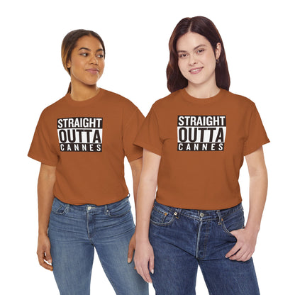 STRAIGHT OUTTA CANNES Unisex Heavy Cotton Tee