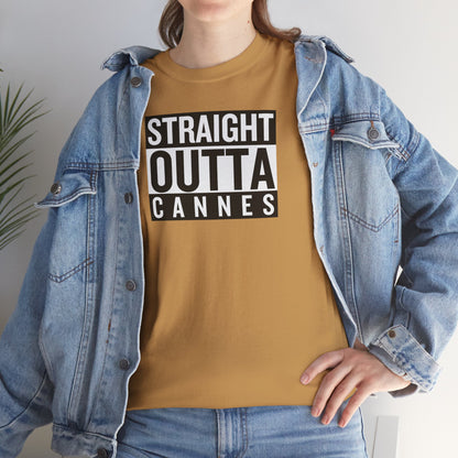 STRAIGHT OUTTA CANNES Unisex Heavy Cotton Tee