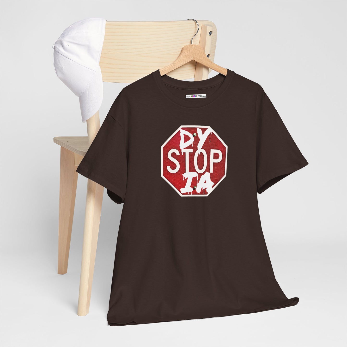 STOP DYSTOPIA Unisex Heavy Cotton Tee