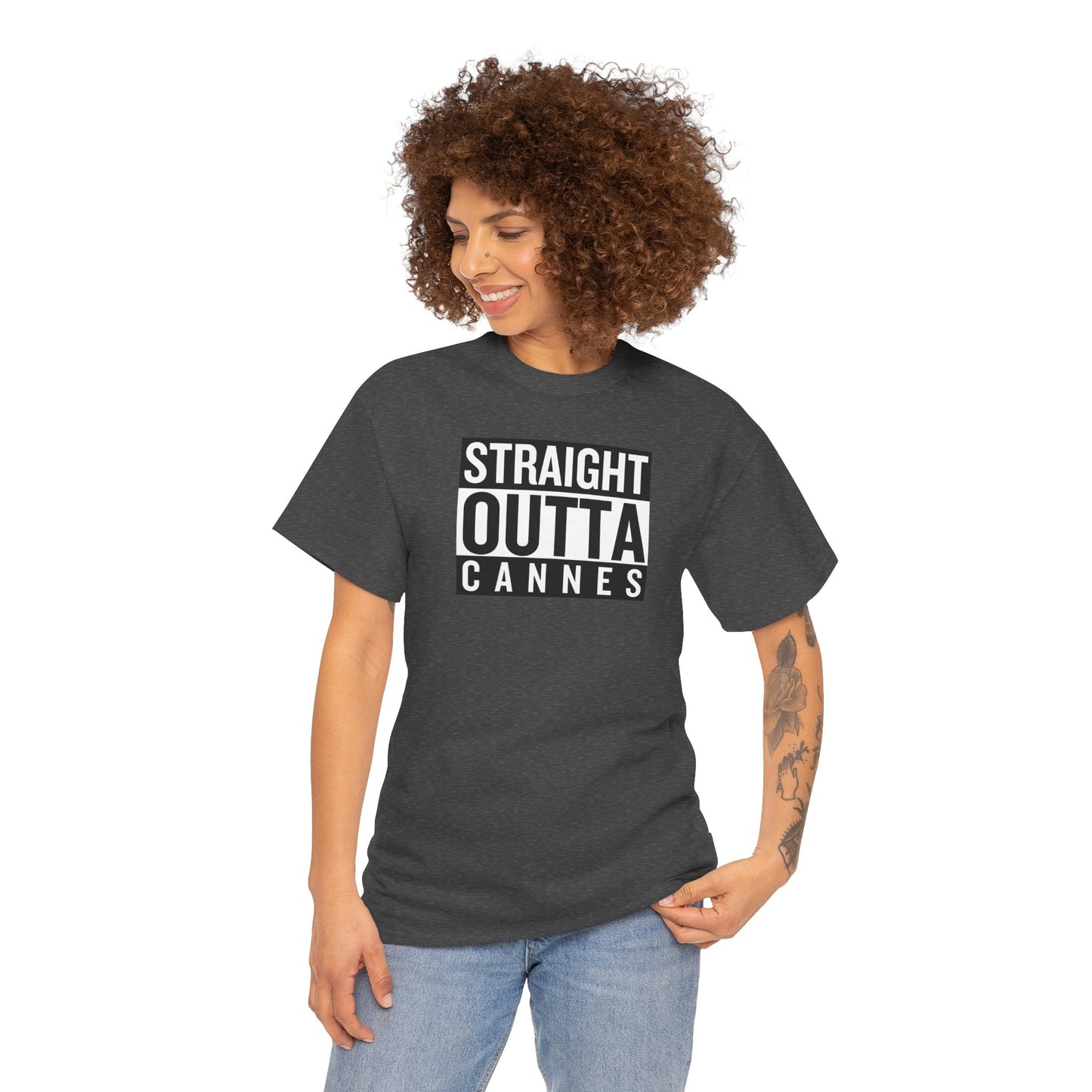 STRAIGHT OUTTA CANNES Unisex Heavy Cotton Tee