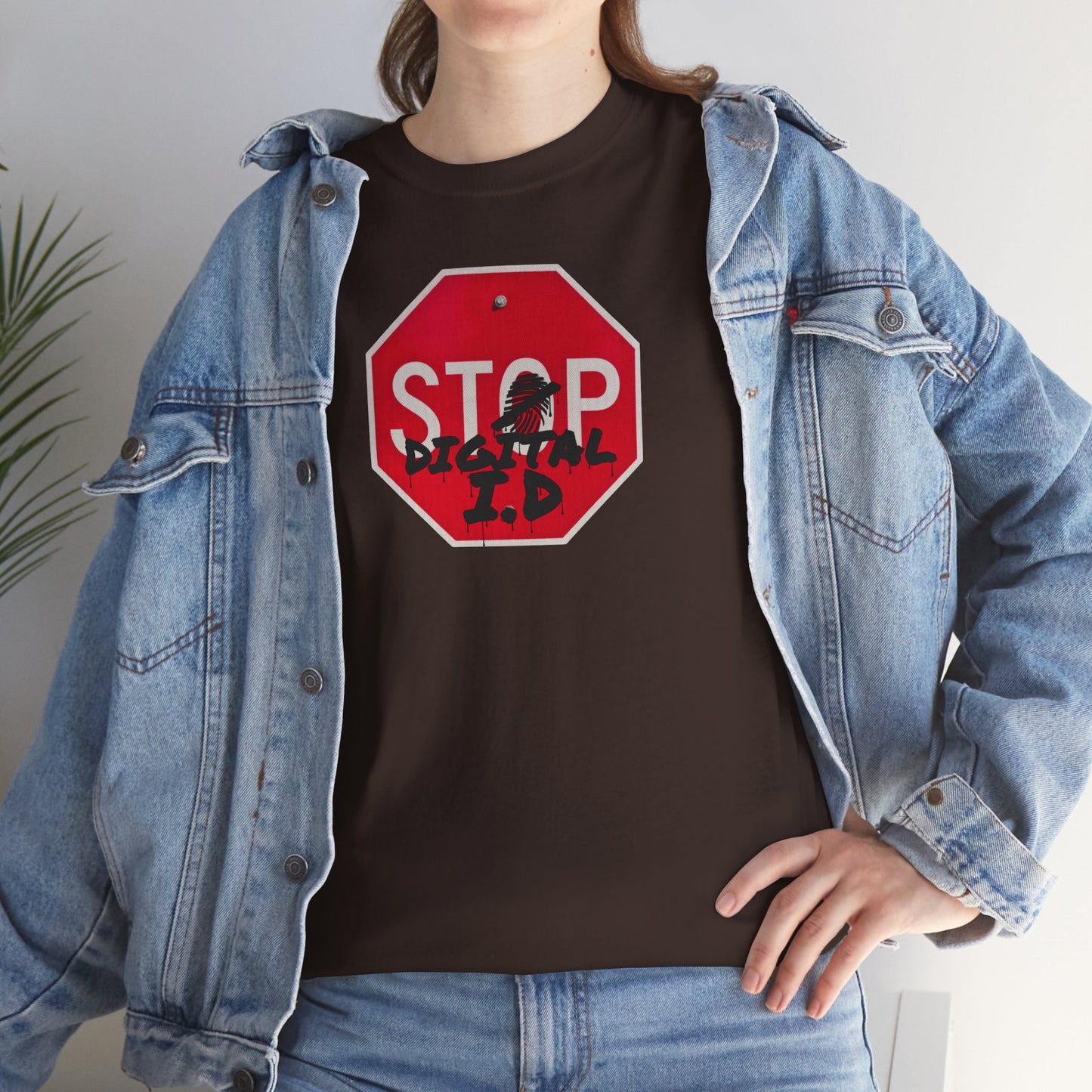 STOP digital i.d Unisex Heavy Cotton Tee