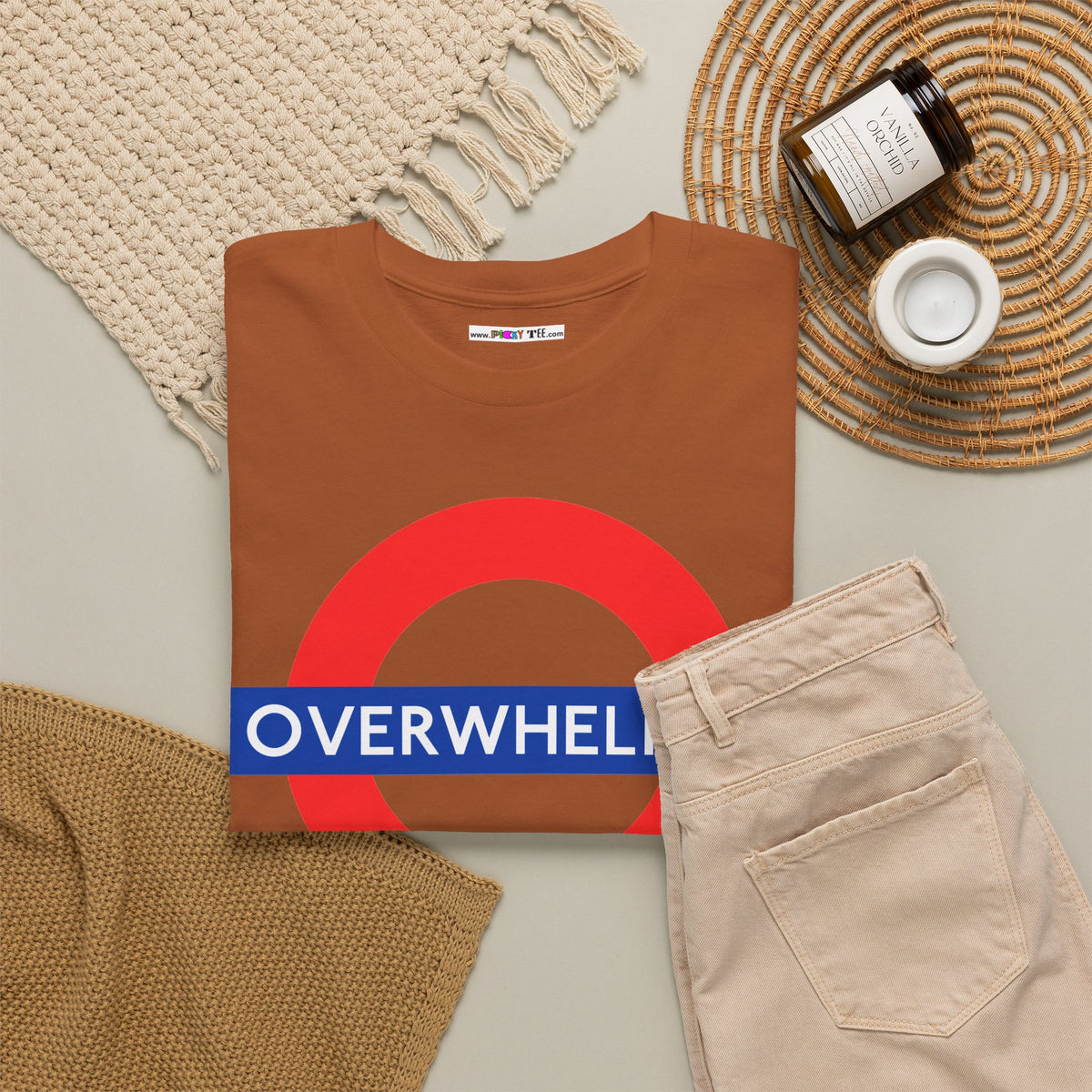 OVERWHELMED Unisex Heavy Cotton Tee