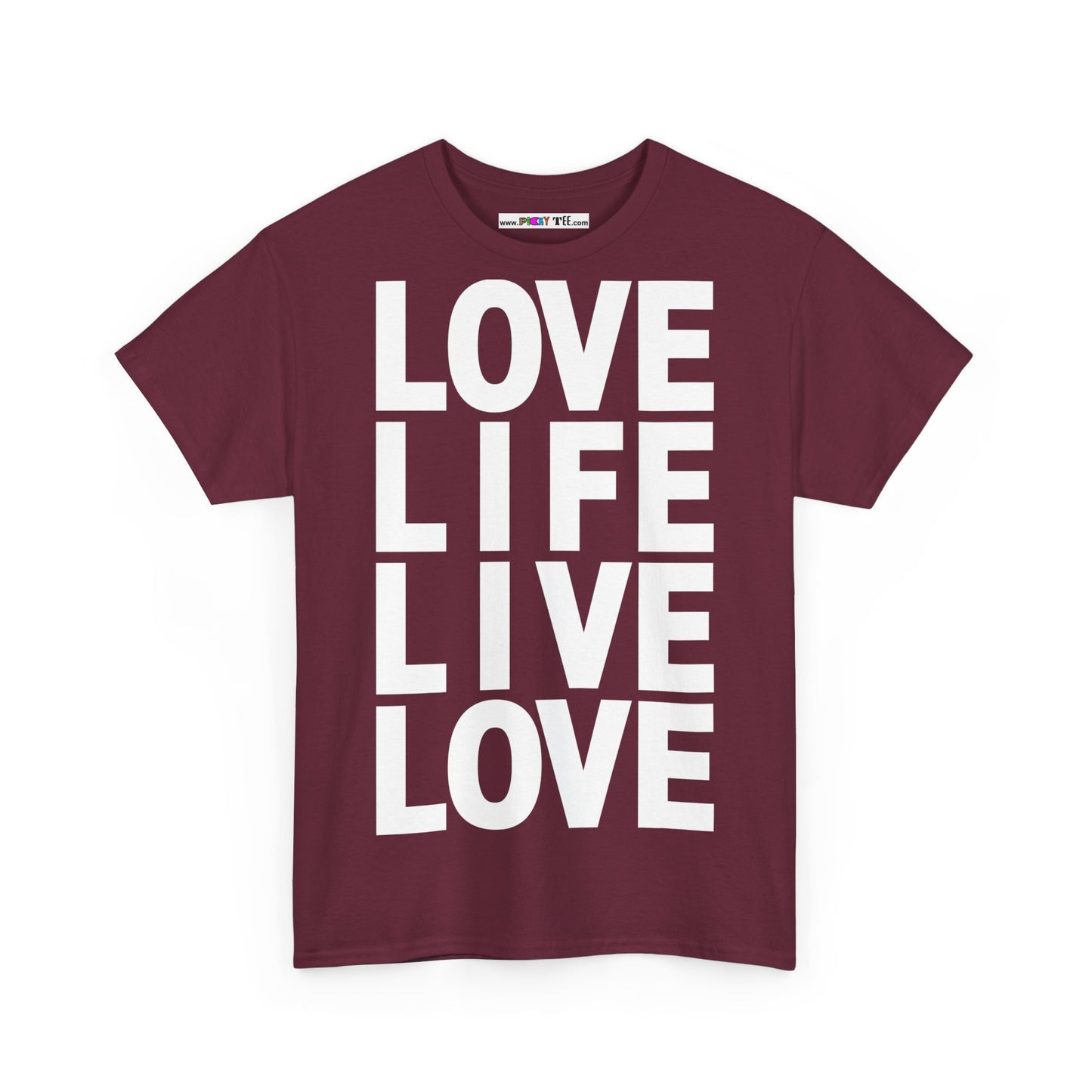 LOVE LIFE LIVE LOVE Unisex Heavy Cotton Tee