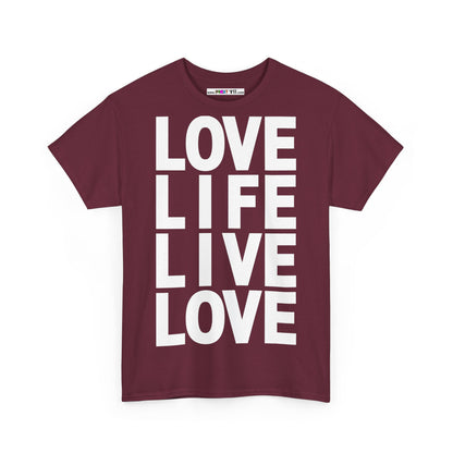 LOVE LIFE LIVE LOVE Unisex Heavy Cotton Tee