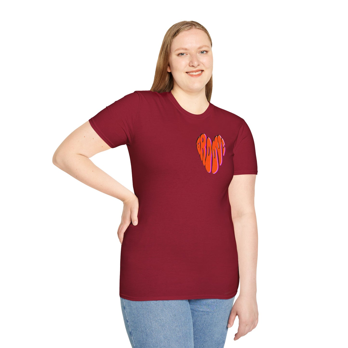 GROOVE is in THE HEART Unisex Softstyle 100% Cotton T-Shirt