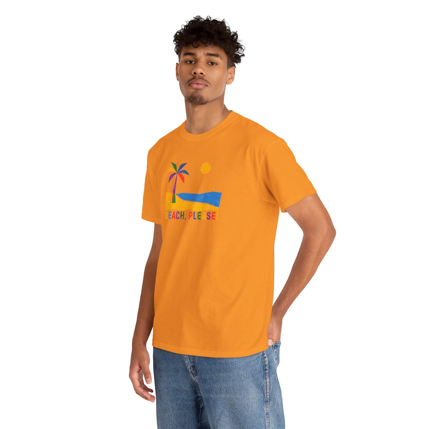 BEACH, PLEASE! Unisex Heavy Cotton Tee