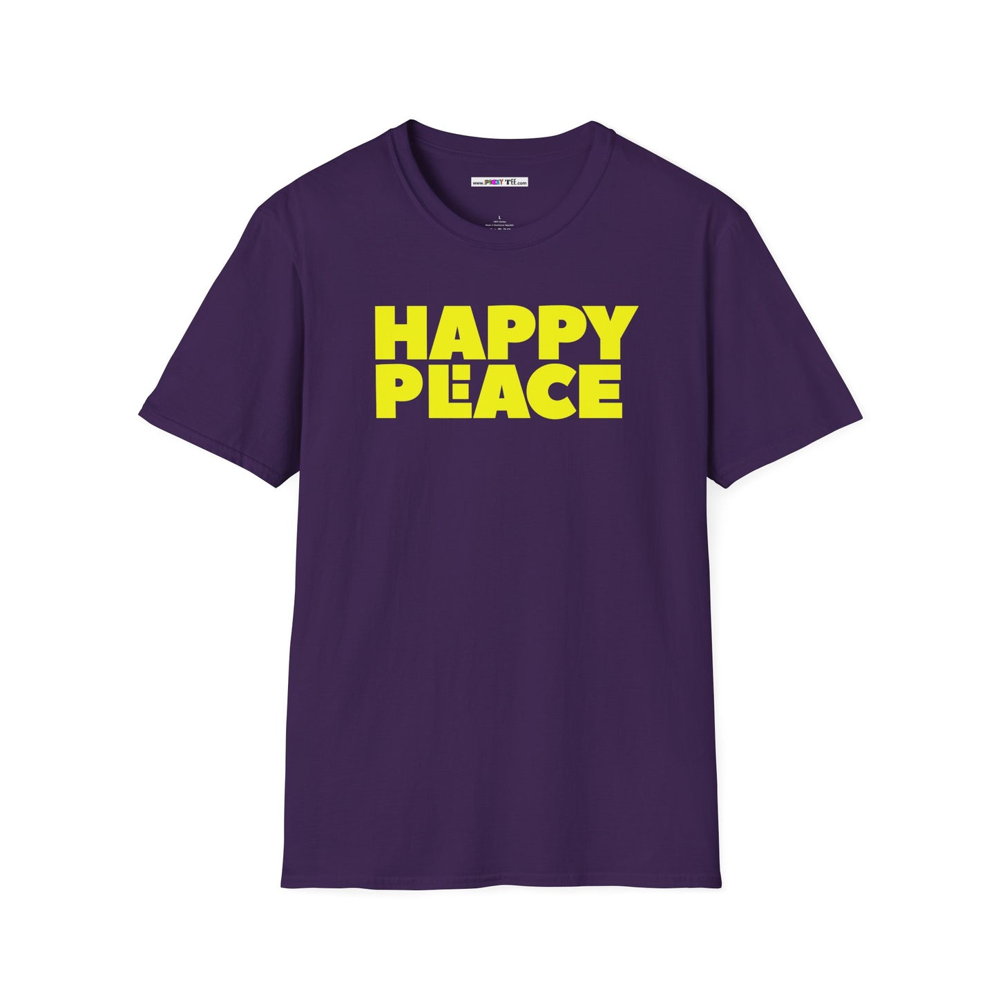 HAPPY PLACE/PEACE Unisex Softstyle 100% Cotton T-Shirt