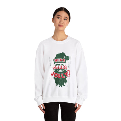 HERE COMES JOLLY! Unisex Heavy Blend™ Crewneck Sweatshirt