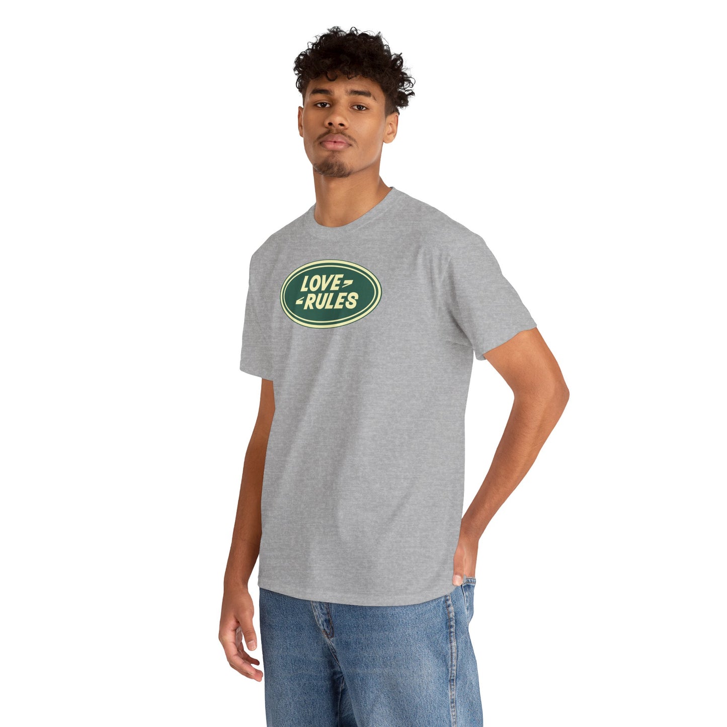 LOVE RULES Unisex Heavy Cotton Tee