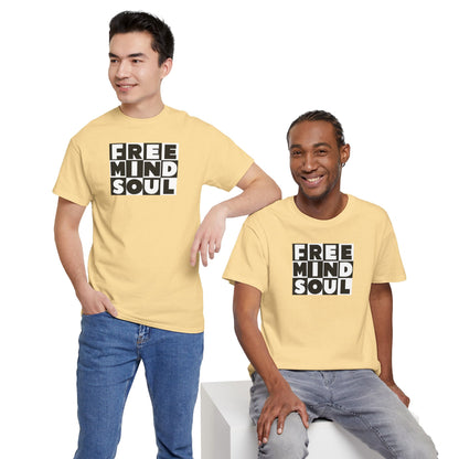 FREE MIND SOUL Unisex Heavy Cotton Tee