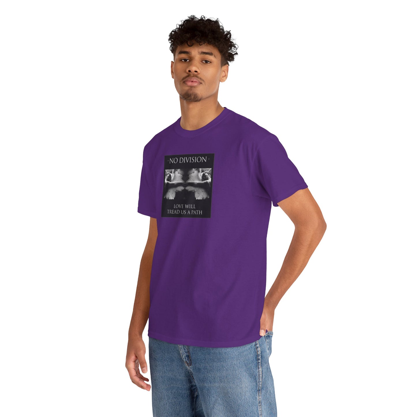 'NO DIVISION' LOVE WILL TREAD US A PATH Unisex Heavy Cotton Tee