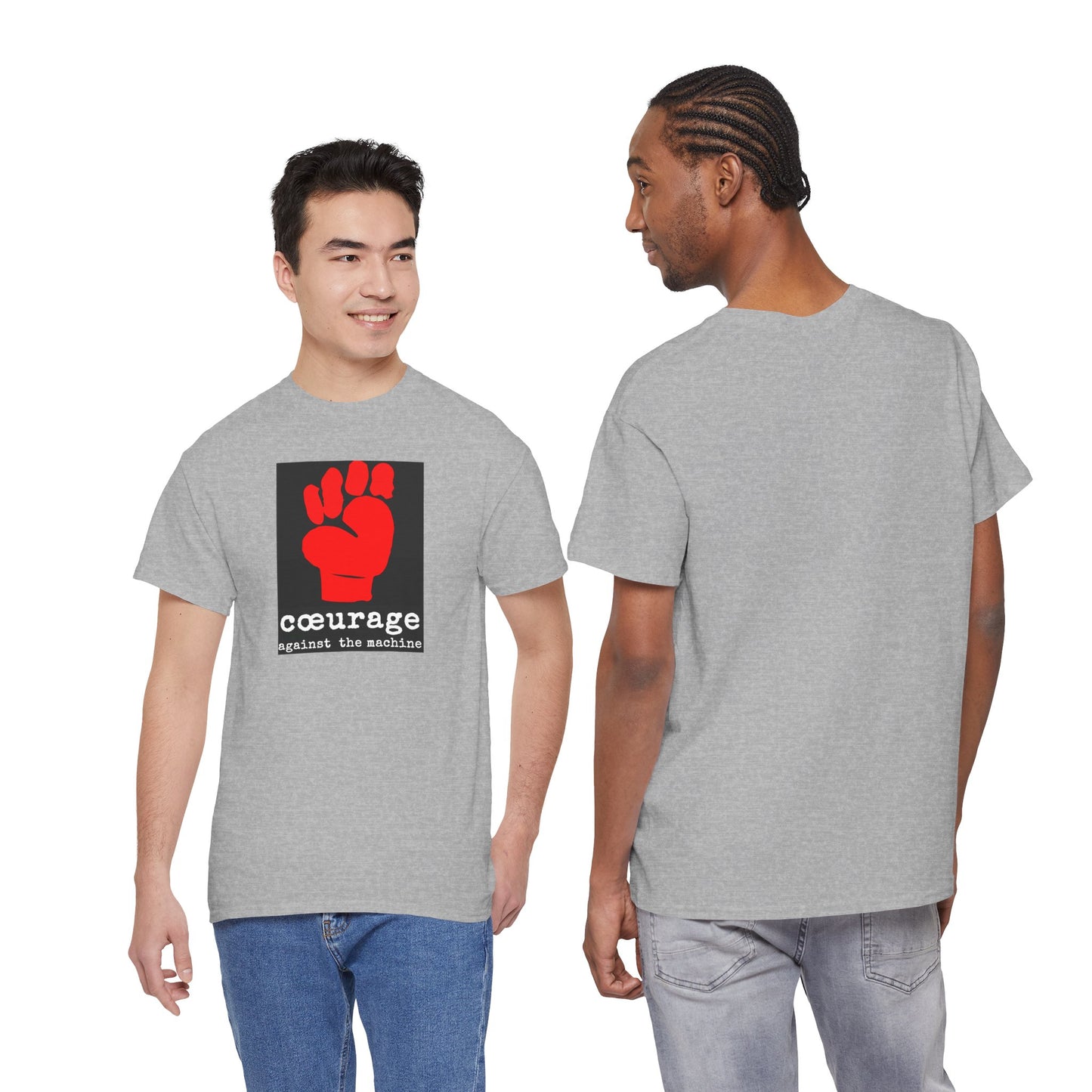 cœurage against the machine Unisex Heavy Cotton Tee