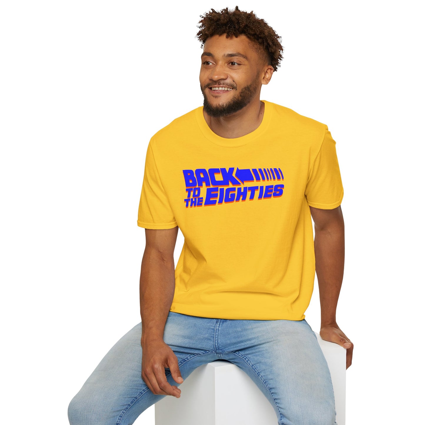 BACK TO THE EIGHTIES Unisex Softstyle 100% Cotton T-Shirt