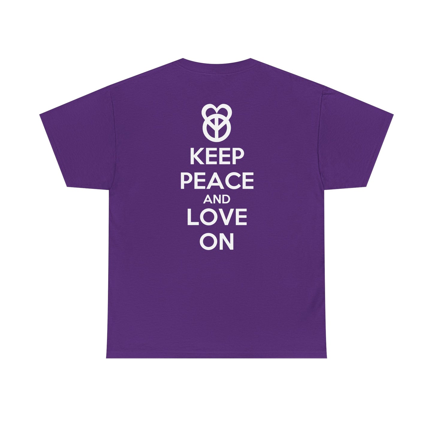KEEP PEACE AND LOVE ON Unisex Heavy Cotton Tee