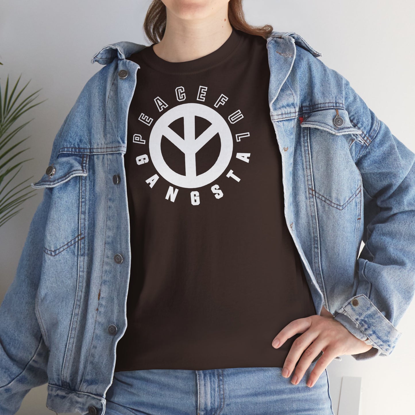 PEACEFUL GANGSTA Unisex Heavy Cotton Tee