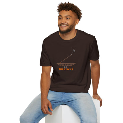 WELCOME TO THE STICKS Unisex Softstyle 100% Cotton T-Shirt