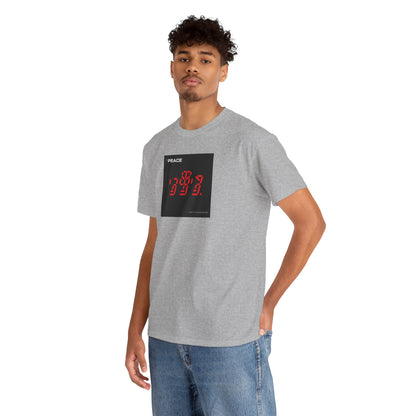 the PEACE ghost in the war-machine Unisex Heavy Cotton Tee