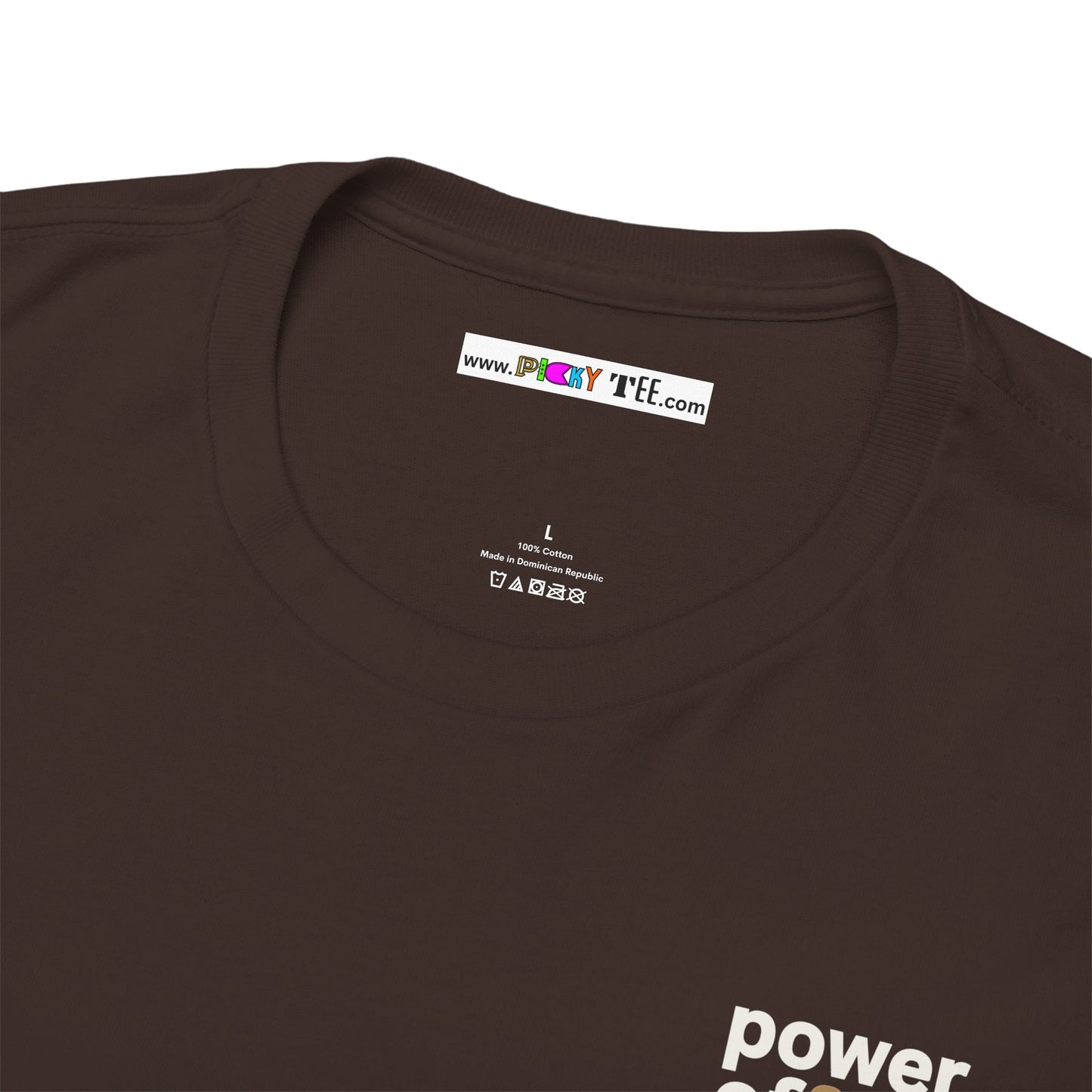 power off now Unisex Heavy Cotton Tee