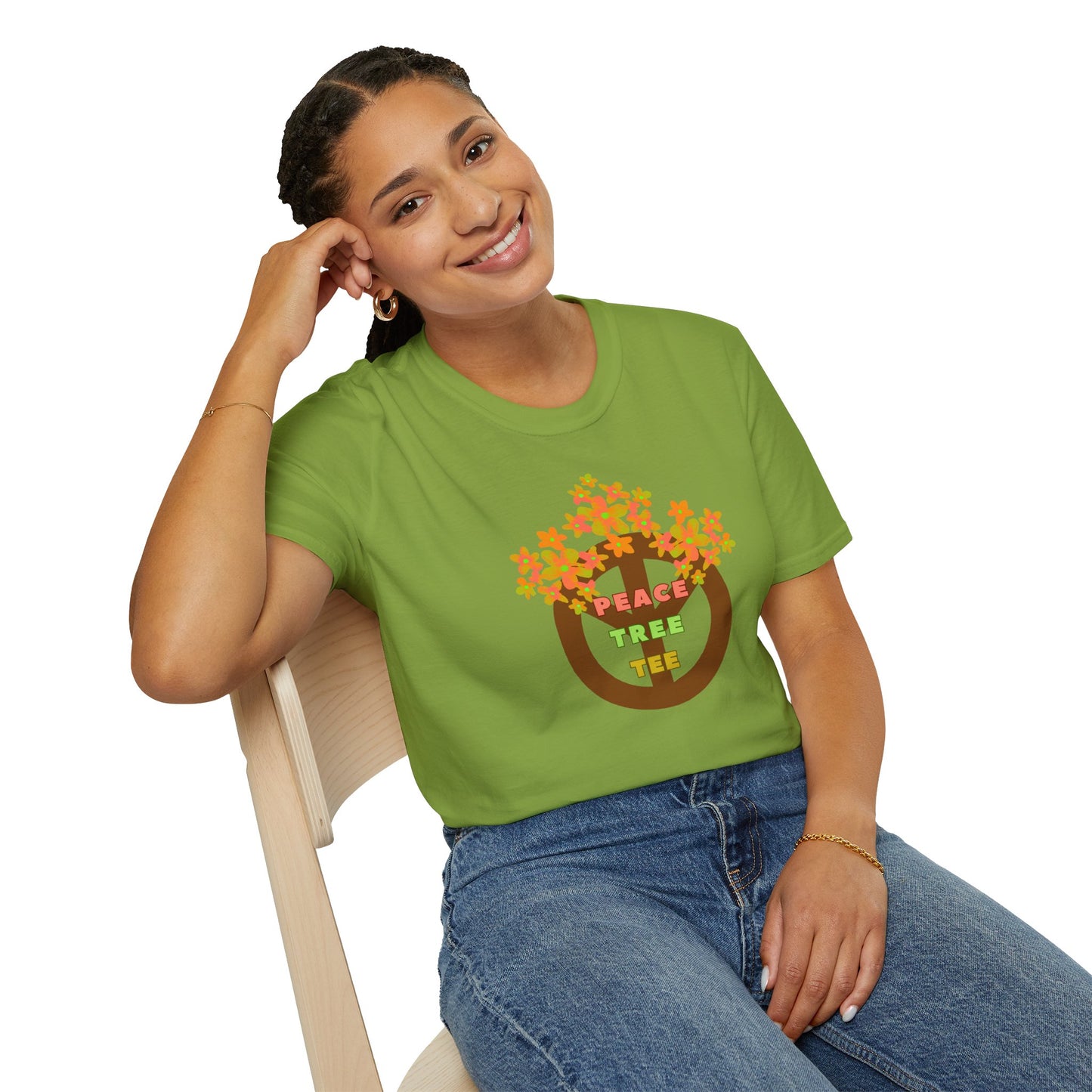 PEACE TREE TEE Unisex Softstyle 100% Cotton T-Shirt