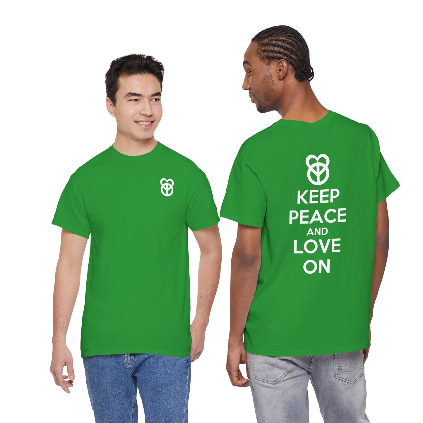KEEP PEACE AND LOVE ON Unisex Heavy Cotton Tee