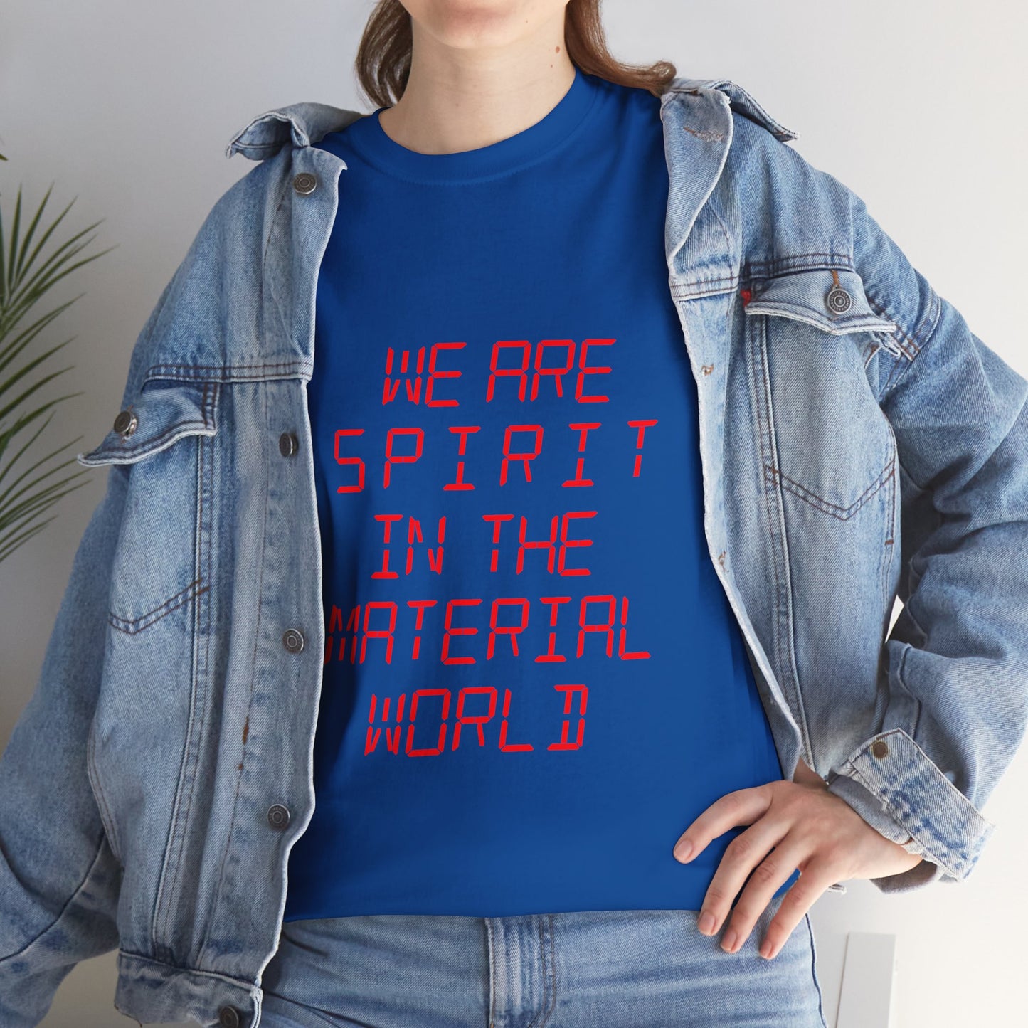 WE ARE SPIRIT IN THE MATERIAL WORLD Unisex Softstyle 100% Cotton T-Shirt