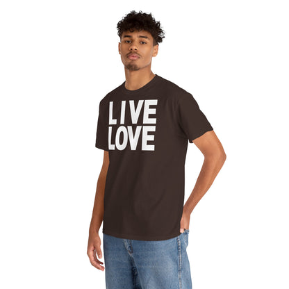 LIVE LOVE Unisex Heavy Cotton Tee