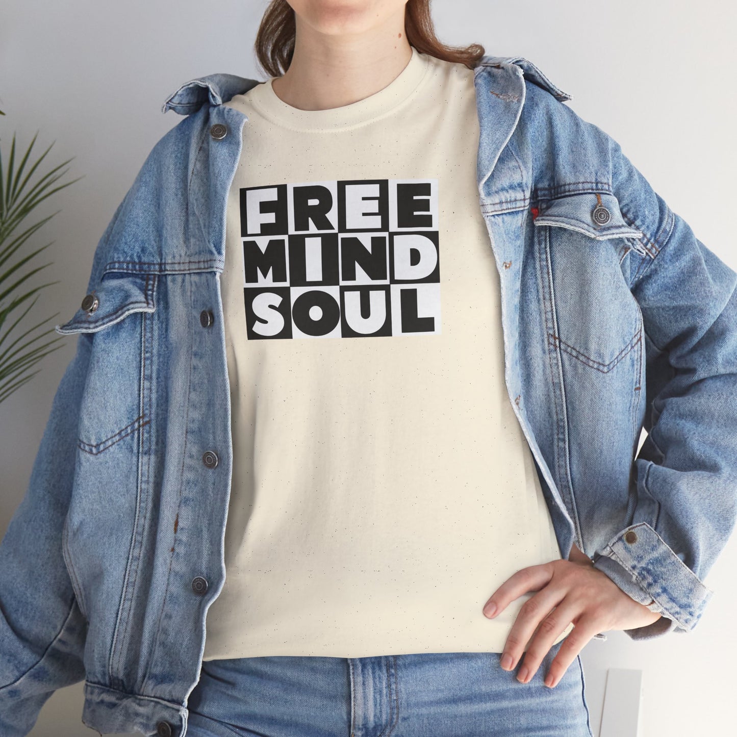 FREE MIND SOUL Unisex Heavy Cotton Tee