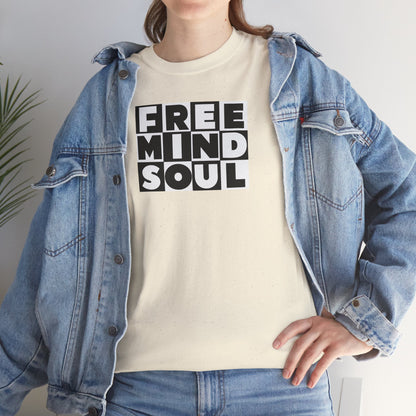FREE MIND SOUL Unisex Heavy Cotton Tee