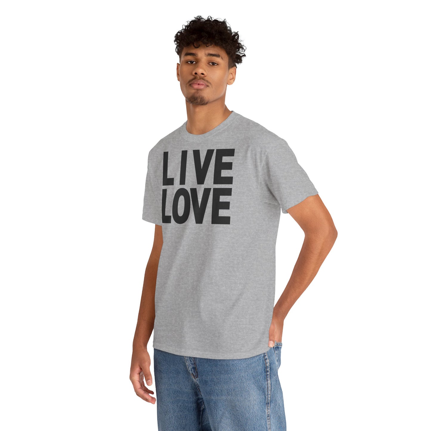 LIVE LOVE Unisex Heavy Cotton Tee