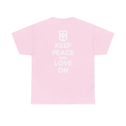 KEEP PEACE AND LOVE ON Unisex Heavy Cotton Tee