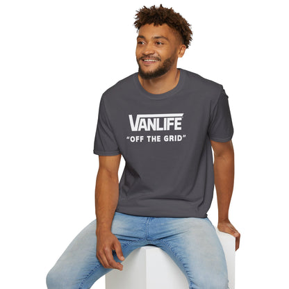 VANLIFE "OFF THE GRID". Unisex Softstyle 100% Cotton T-Shirt